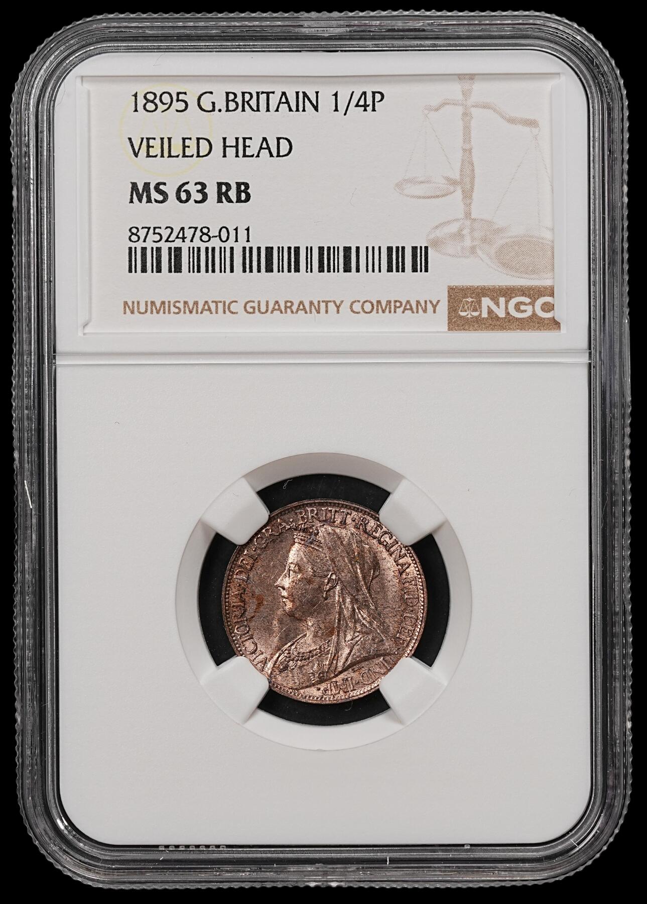 NGC MS63RB 1895年英国1法新铜币- 修遠堂- 修遠堂- 麦稀奇