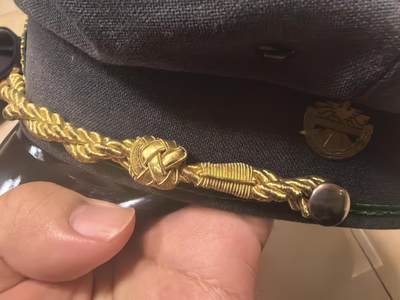 盛世勋华——号角文化勋章邮票专场拍卖第319期 奥地利海关警察大檐帽 定制带厂标  金属丝国徽 头围55.5厘米