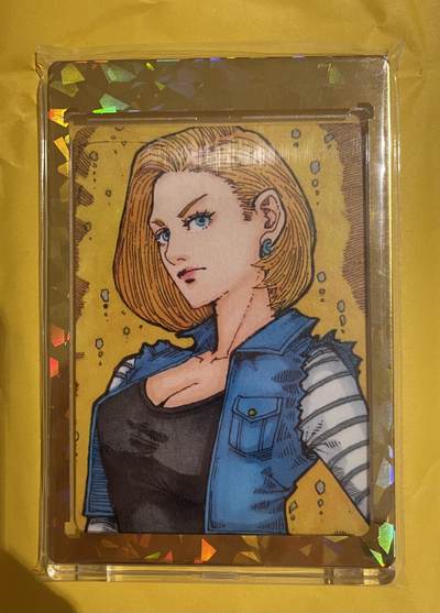 寸草不生 马年拍卖第四期 GOGOGO   小花瓣童年回忆限编卡，七龙珠人造人18号，编号076/088