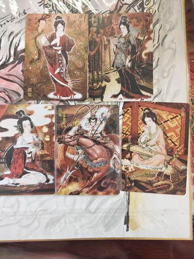 寸草不生 马年拍卖第四期 GOGOGO   燎原三国 彫仙绘 普卡5张 吕布 貂蝉 限编