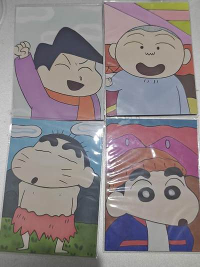 寸草不生 马年拍卖第四期 GOGOGO   【退坑】 蜡笔小新 手绘 4张