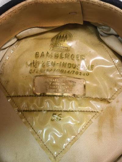 盛世勋华——号角文化勋章邮票专场拍卖第319期 德国（联邦）海军士官大檐帽 定制带厂标 头围：56厘米