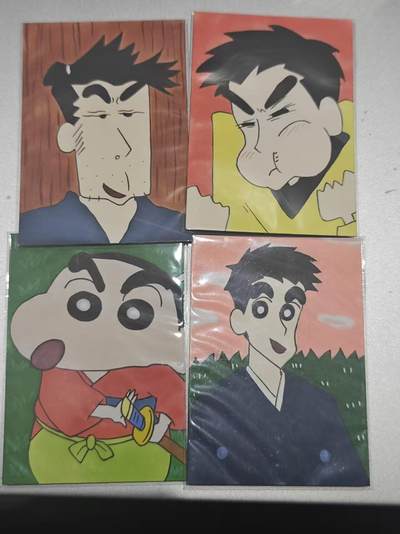 寸草不生 马年拍卖第四期 GOGOGO   【退坑】 蜡笔小新 手绘 4张