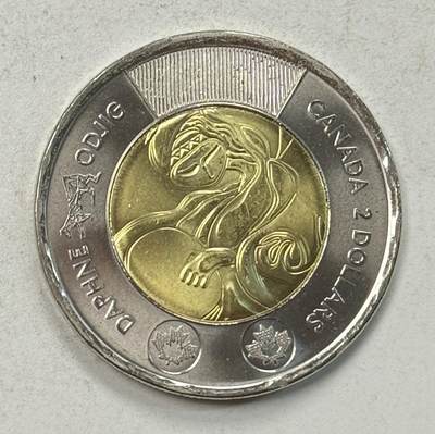 S&S Numismatic世界钱币-拍卖 第128期 - 加拿大2025年 达芙妮·奥吉格-生活与艺术 2加元双色纪念币