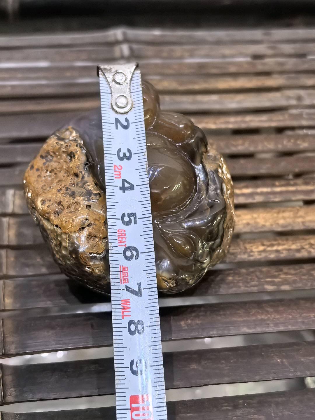 天然玛瑙留皮弥勒｜笑口常开手把件尺寸7x6 - 兰馨堂古玩艺术品- 麦稀奇
