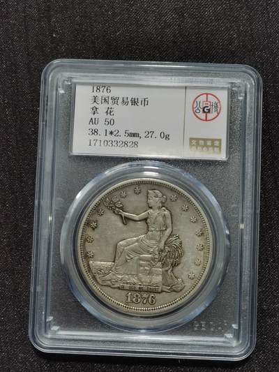天下钱庄专场欢迎参拍 - 美国拿花一美元银币，公博评级XF45