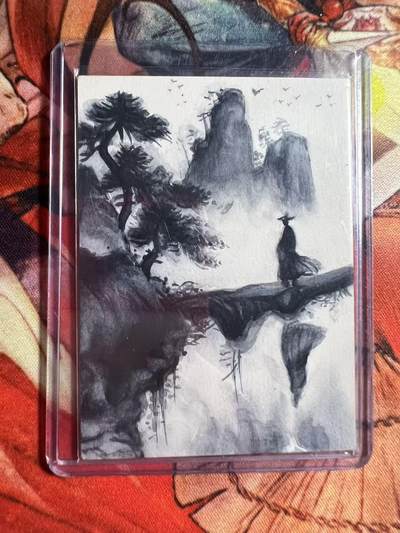 青龙志133期★阳大大卡牌拍卖 （持续收拍品，周日晚上九点截拍，进群福利早知道） - 【手绘卡】2024 子絮手绘卡 水墨江湖 卡夹封装