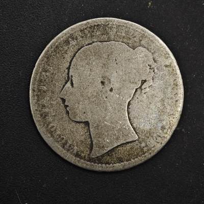【淘币小摊】实时拍第九百一十三拍   散币场   每周一发货 - 英国1869年维多利亚一先令银币