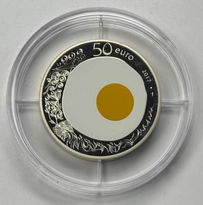 S&S Numismatic世界钱币-拍卖 第132期 - 获奖币*法国2017年 法兰西瑰宝系列-米其林三星主厨居伊·萨瓦 50欧元精制彩色纪念银币 盒证齐全 163.8克950银 