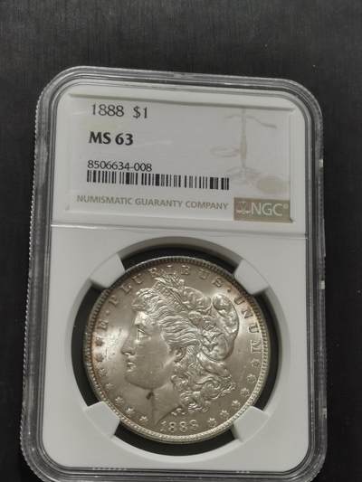 天下钱庄专场欢迎参拍 - NGC MS63 1888美国摩根一美元银币