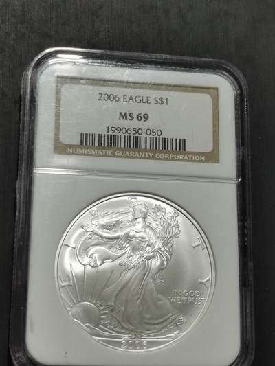 天下钱庄专场欢迎参拍 - NGC MS69 2006美国行走女神银币