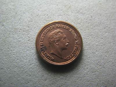 德国钱币 - 1878年 威廉二世 5马克 代金币 铜币