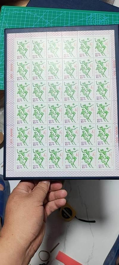 苏联邮票专场，都是大版票 - 苏联邮票大版票，1979年发行， 莫斯科第22界夏季奥运会  球类运动。整版36张，品相如图