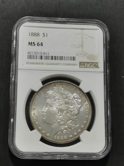 天下钱庄专场欢迎参拍 - NGC MS64 1888美国摩根一美元银币