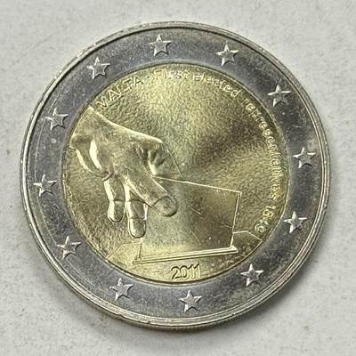 S&S Numismatic世界钱币-拍卖 第135期-2欧元特辑 - 马耳他2011年 马耳他宪法历史-1849年首次选举产生代表 2欧元双色纪念币