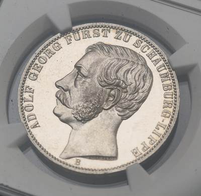 NGC-MS64 1865年德国绍姆堡-利普双天使泰勒 类精制镜面搭配香槟包浆使得图案如浮雕般耸立 喷砂立体感极强 小邦中艺术与工艺兼顾