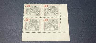 德国邮票专场，都是四方联人物题材 - 德国邮票四方联，1971年发行， 沃尔姆斯帝国会议450周年。品相如图