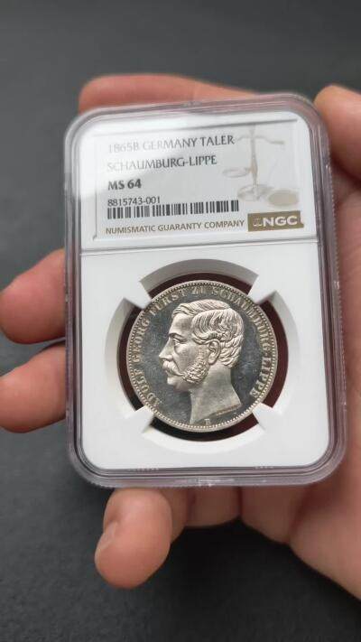 NGC-MS64 1865年德国绍姆堡-利普双天使泰勒 类精制镜面搭配香槟包浆使得图案如浮雕般耸立 喷砂立体感极强 小邦中艺术与工艺兼顾