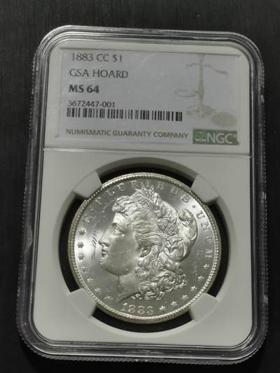 天下钱庄专场欢迎参拍 - NGC MS64 1883 CC版美国摩根一美元银币