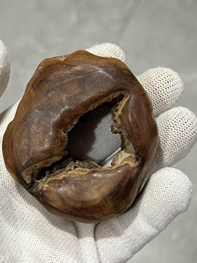 零元拍：印度正区老山檀老料疤瘤虫漏随形大把件，约61.5克。奶香浓郁。 - 零元拍：印度正区老山檀老料疤瘤虫漏随形大把件，约61.5克。奶香浓郁。