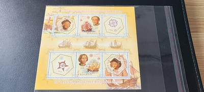 邮票小型张，都有保护袋 - 罗马尼亚邮票，2005年发行，哥伦布发现美洲新大陆，品相如图