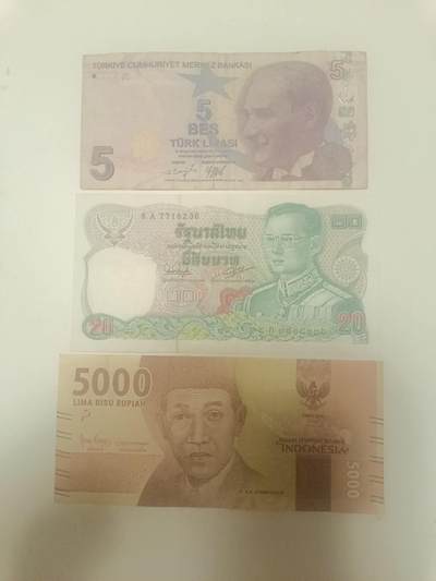 【20260810】非全新纸币第392场 - 亚洲国家3张纸币