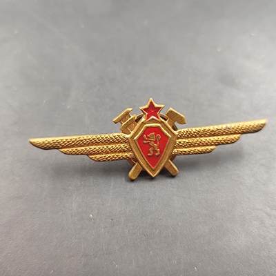 8.10日结束成斌钱币徽章专场 - 保加利亚空军飞行员证章铜制