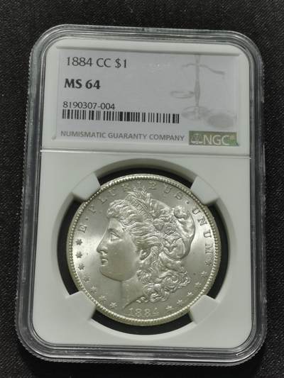 天下钱庄专场欢迎参拍 - NGC MS64 1884CC版美国摩根一美元银币