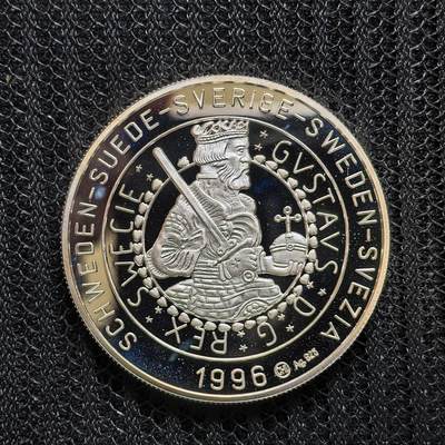 道一币馆币章第一百九十一场 - 瑞典1996年北欧自然保护20欧元精制银币  27g  925s
