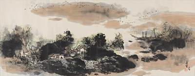 碧月说宝·当代书画专场（三） - 王维宝 乡村日暮