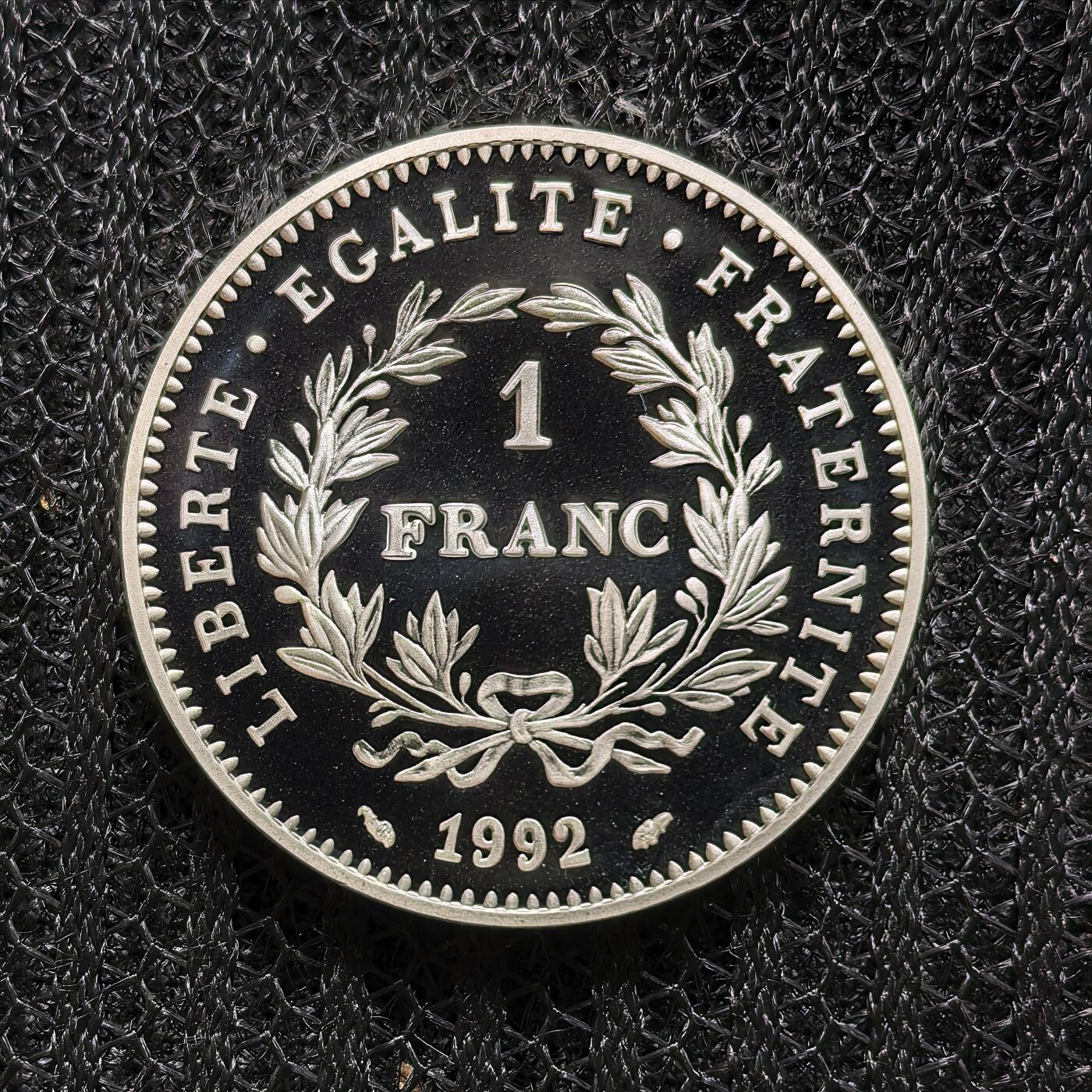 F*◯様 【希少・銀貨・極美品】フランス 1992年 1フラン 第一共和制200 法国1992年法兰西第一共和国200周年1法郎精制纪念银币15.55g 900s - 道