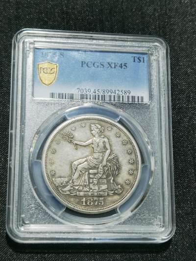 天下钱庄专场欢迎参拍 - PCGS XF45美国拿花一美元银币