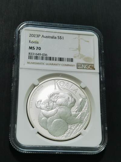 天下钱庄专场欢迎参拍 - NGC MS70澳大利亚考拉银币