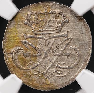 修遠堂世界钱币第211期 - NGC AU58 1712‑CW 丹麦 2 Skilling DANSKE，大北方战争时期钱币，18 世纪早期丹麦小银币，该年份好分数并不多见。克劳斯价格只到XF品