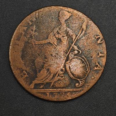  【淘币小摊】限时拍第九百五十拍 散币场    每周一发货 - 英国1776年乔治三世半便士铜币