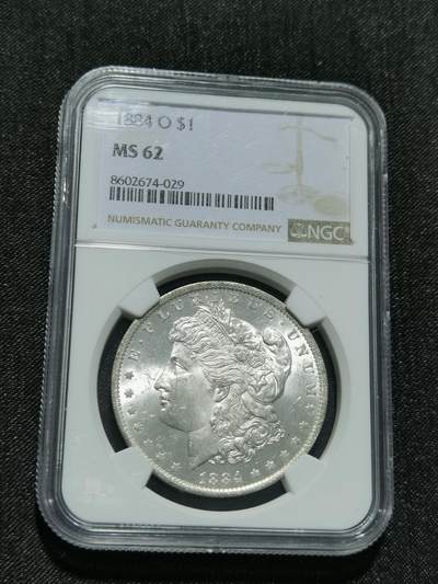 天下钱庄专场欢迎参拍 -  NGC MS62 1884美国摩根一美元银币