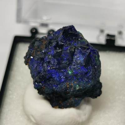 七河・地球奥秘｜精品水晶矿物化石杂件小拍【总第56期】周四结标！ - 藏家出品 X049（5）蓝铜矿 矿标原石 3.4cm盒子矿