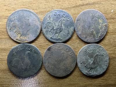 南洋钱币铺海外回流第16期 - 回历1247年（公历1831-1832年）新加坡商人代币 斗鸡币系列 6枚