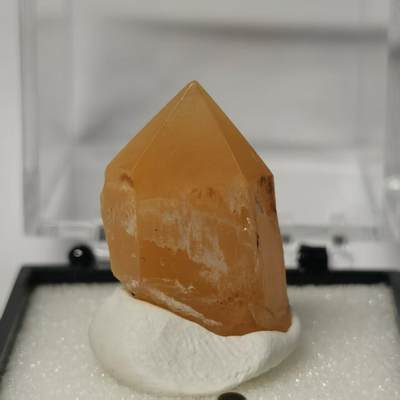 七河・地球奥秘｜精品水晶矿物化石杂件小拍【总第58期】周四结标！ - 藏家出品 X102（6）哥伦比亚黄色芒果水晶柱 3.4cm盒子矿