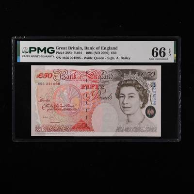 【亘邦集藏】第250期拍卖 - 1994年 英国50镑 PMG 66EPQ M56 221098