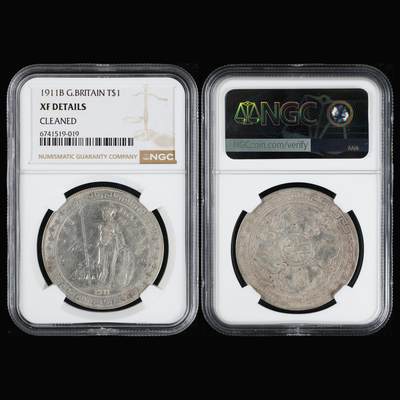 【亘邦集藏】第250期拍卖 - 1911年B英国壹圆 NGC 6741519-019