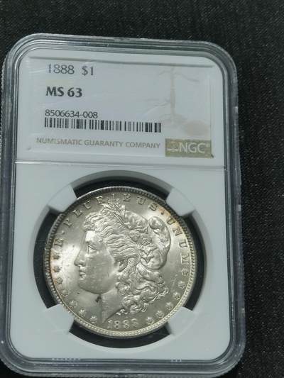 天下钱庄专场欢迎参拍 - NGC MS63 1888美国摩根一美元银币