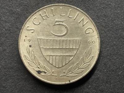 邮泉阁意大利硬币专场第七十七场（硬币在国外，请付邮费6元） - 奥地利1960年5先令银币