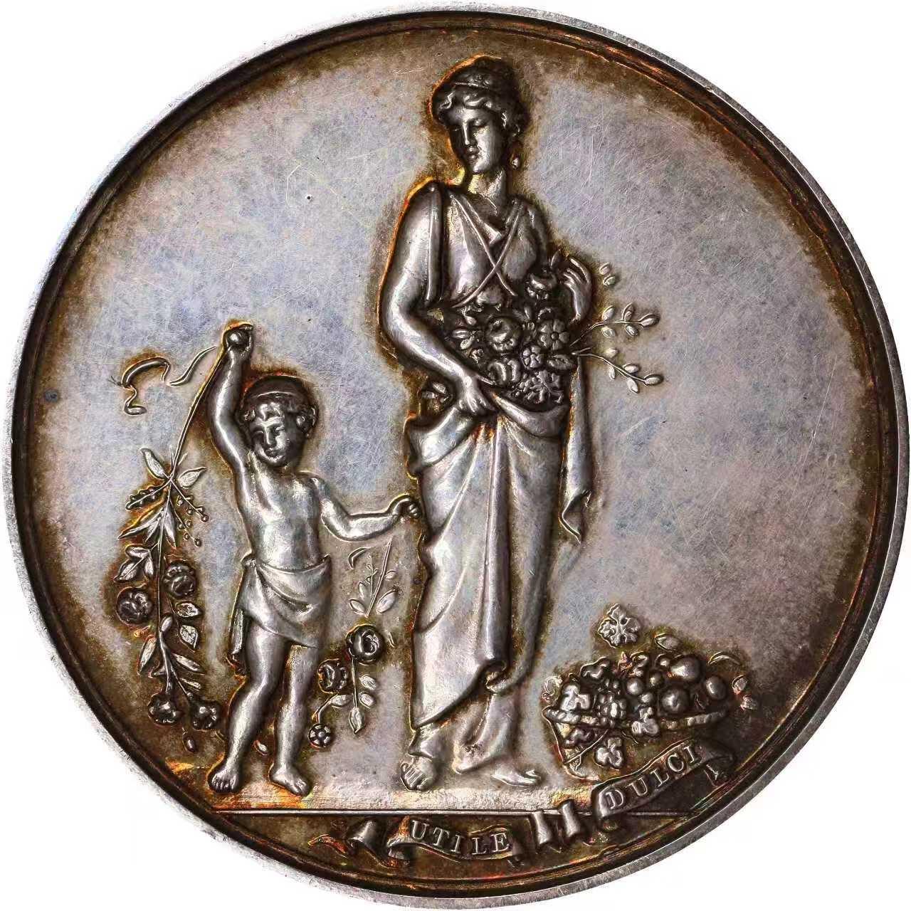 1922英国皇家园艺协会银奖章，直径：41 mm，25.9 g，获奖人：MURRAY